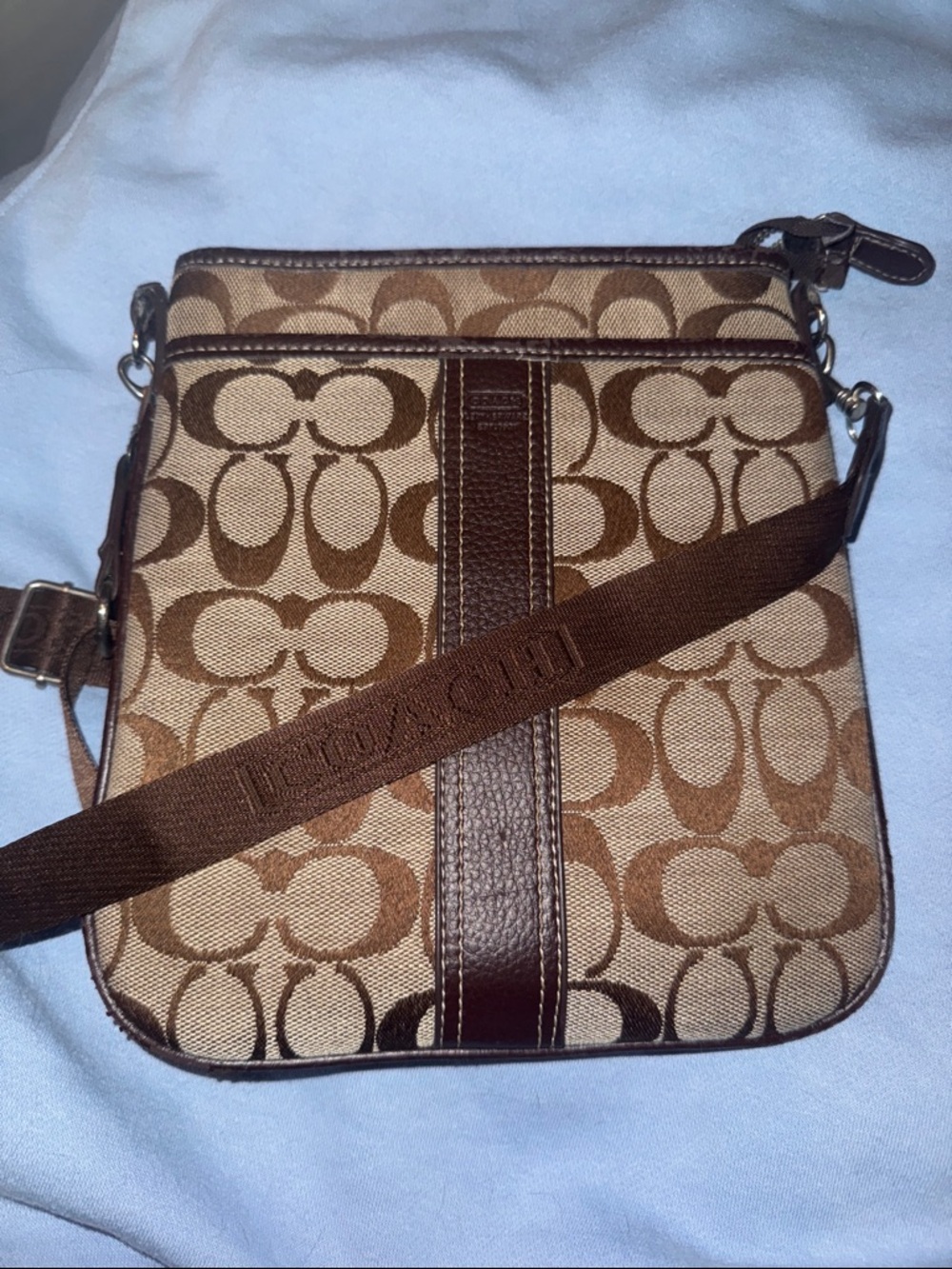 Coach Brown Signature Canvas Messenger Crossbody - Picture 2 of 4